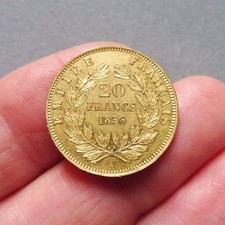 Napoléon III - Epreuve uniface du Rev de la 20 F or T nue - 1856 A   Bronze doré