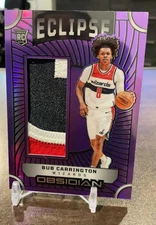 2024-25 Obsidian Bub Carrington Eclipse Sick Patch RC Purple /75 Wizards