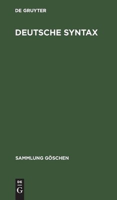 Deutsche Syntax by No Contributor (German) Hardcover Book
