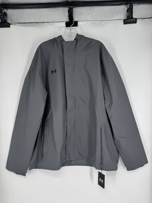 Under Armour Lined Rain Jacket Mens 3XL Waterproof Hooded 1369254 Full Zip Up