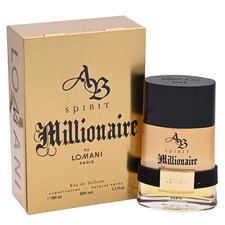 AB Spirit Millionaire by Lomani Cologne for Men EDT 3.3 / 3.4 New In Box