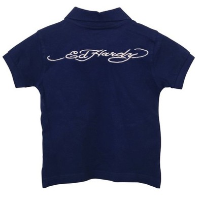 NWOT Ed Hardy Boys Embroidered Ed Hardy Logo Polo Size 3/4