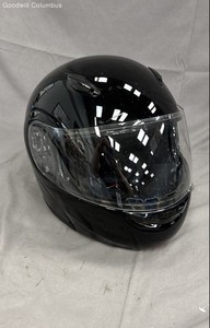 HJC Full Face Motorcycle Helmet Gloss Black Size Large Clear Visor Vented