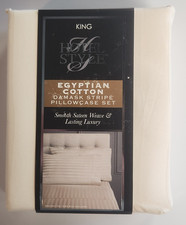 Hotel Style Egyptian Cotton King Size Damask Stripe Pillowcase Set