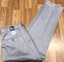 NEW DOCKERS STRAIGHT FIT COTTON/SPANDEX PANTS GRAY Sz 36W x 29L