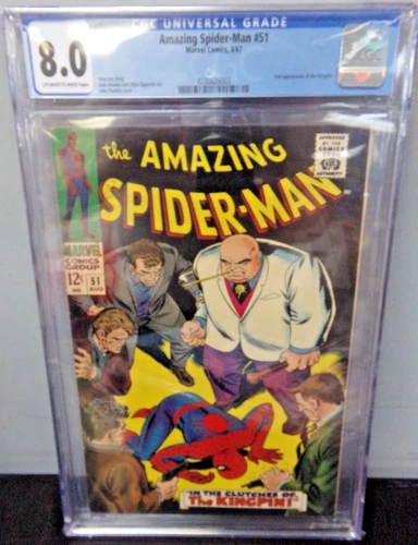 1967 MARVEL COMICS AMAZING SPIDER-MAN #51 WITH CGC 8.0 GRADE  2ND APP. KINGPIN