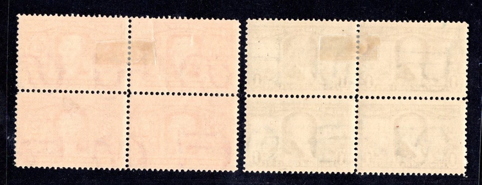 US 1904 LOUISIANA PURCHASE SC. #323-324 MINT IN BLOCKS OF 4 TOP PAIRS HINGED - Image 2 of 2