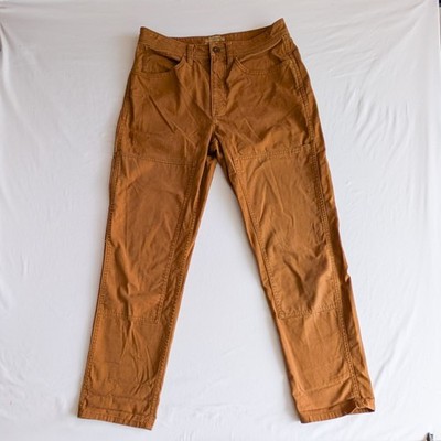 REI Cooperative Pants Mens 32x32 Caramel Brown Canvas Cargo Workwear Utility 