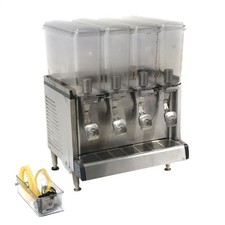 Crathco CS-4E-16 Refrigerated Cold Drink Beverage Dispenser 4 Bowl/Head 2.4 Gal