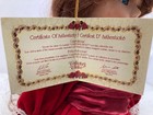 Collector's Choice By Dandee 12" Porcelain Doll In Red Velvet Dress — photo 10