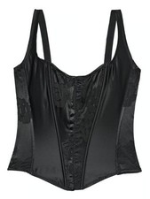 Victoria's Secret | Corsé satinado muy sexy VS Archives Burnout talla M en negro
