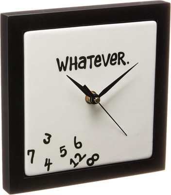 Enesco Whatever. Scrambled Numbers Always Late 7.5 X 7.5 Inch Square Hanging Wal