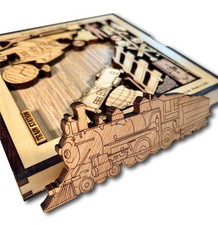 Train Heritage Wood Puzzle Personalizable Gift and Decor