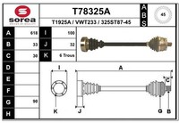 EAI Antriebswelle Hinten Links Rechts FüR VW Passat 3B3 3B2 3B6 3B5 T78325A