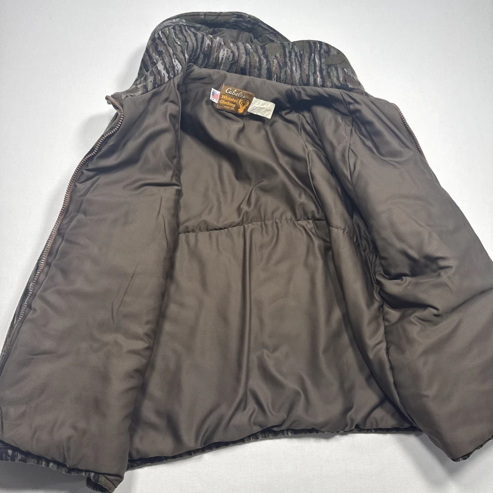 VTG Cabelas Jacket Camo Hunting Thinsulate Wool Hooded USA Whitetail XXL Realtre - Image 2 of 4