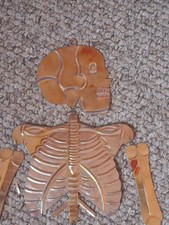 Vintage Large Mexican Folk Art Tin Skeleton Day of the Dead Calaca Wind Chime