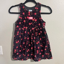 Vintage Oshkosh B'gosh Floral Corduroy Jumper Dress Size 6 Made in USA