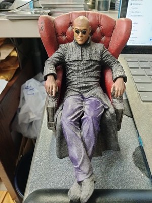 Morpheus on Chair the Matrix reloaded McFarlane Figure 2003 series 2
