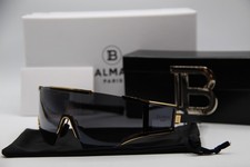 NEW BALMAIN PARIS FLECHE BPS-138A-141 GOLD BLACK AUTHENTIC SUNGLASSES 141-118