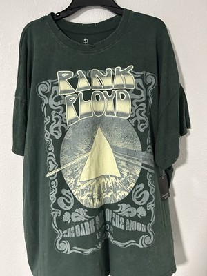 Pink Floyd Dark Side of the Moon 1973 Tour Graphic T-Shirt Dark Green 2XL NEW