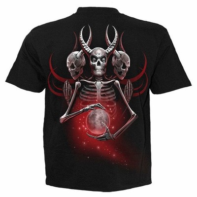Spiral Direct Third Eye Awakening Goth Skull Celestial Moon Fire Shirt 2
