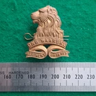WW2 South African Regiment De La Rey Gilt Cap Badge Mouth Closed Version