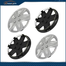 4 X 13" Wheel Skins Rim Covers Hub Caps Snap On Silver Fit For R13 Tire & Rim