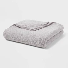 King Cozy Chenille Bed Blanket Gray - Threshold