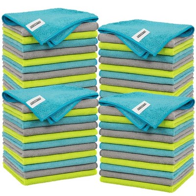 FIXSMITH Microfiber Cleaning Cloth - Pack of 48, 48PK, 3 Colors Assorted 