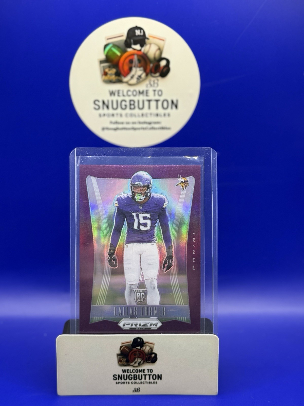 Dallas Turner 2024 Panini Prizm Deca Purple Prizm /99 Rookie RC Color Match