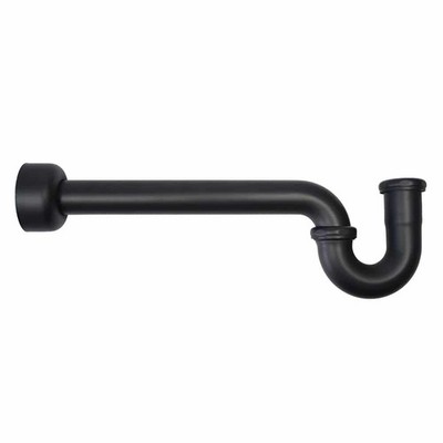 Native Trails DR560 Black Decorative 15-1/2'' P-Trap For 1-1/4'' Drains