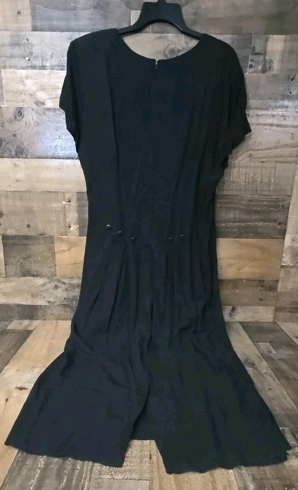 Maxi Vestido De Colección Betsy's Things Mujer 14 Negro Bruja Grannycore Iglesia Modesto Foto 4 de 4