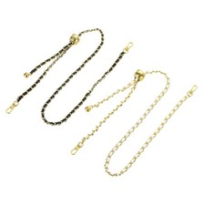 Purse Chain Strap, 47 Inch Adjustable Chains Strap Black/Gold, White/Gold