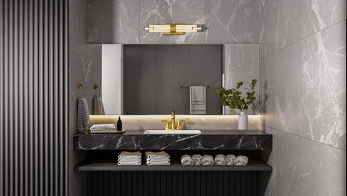 Quoizel PCTAL8624 Talbott 8 Light 24"W LED Bath Bar - Chrome - Picture 10 of 12