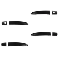 Door Handle Smooth Black Front & Rear Outer Set of 4 for Aveo Captiva Sport Vue