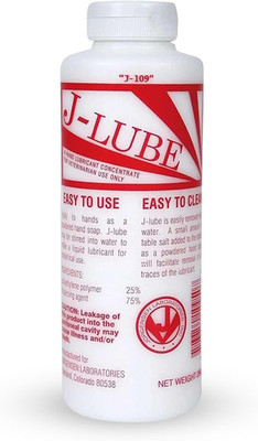 J-Lube Powder Lubricant 10oz Easy-Mix Veterinary Obstetrical Safe Water-Soluble