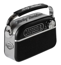 Harley-Davidson Retro Portable AM/FM Radio w/ Bluetooth Speaker Capabilities