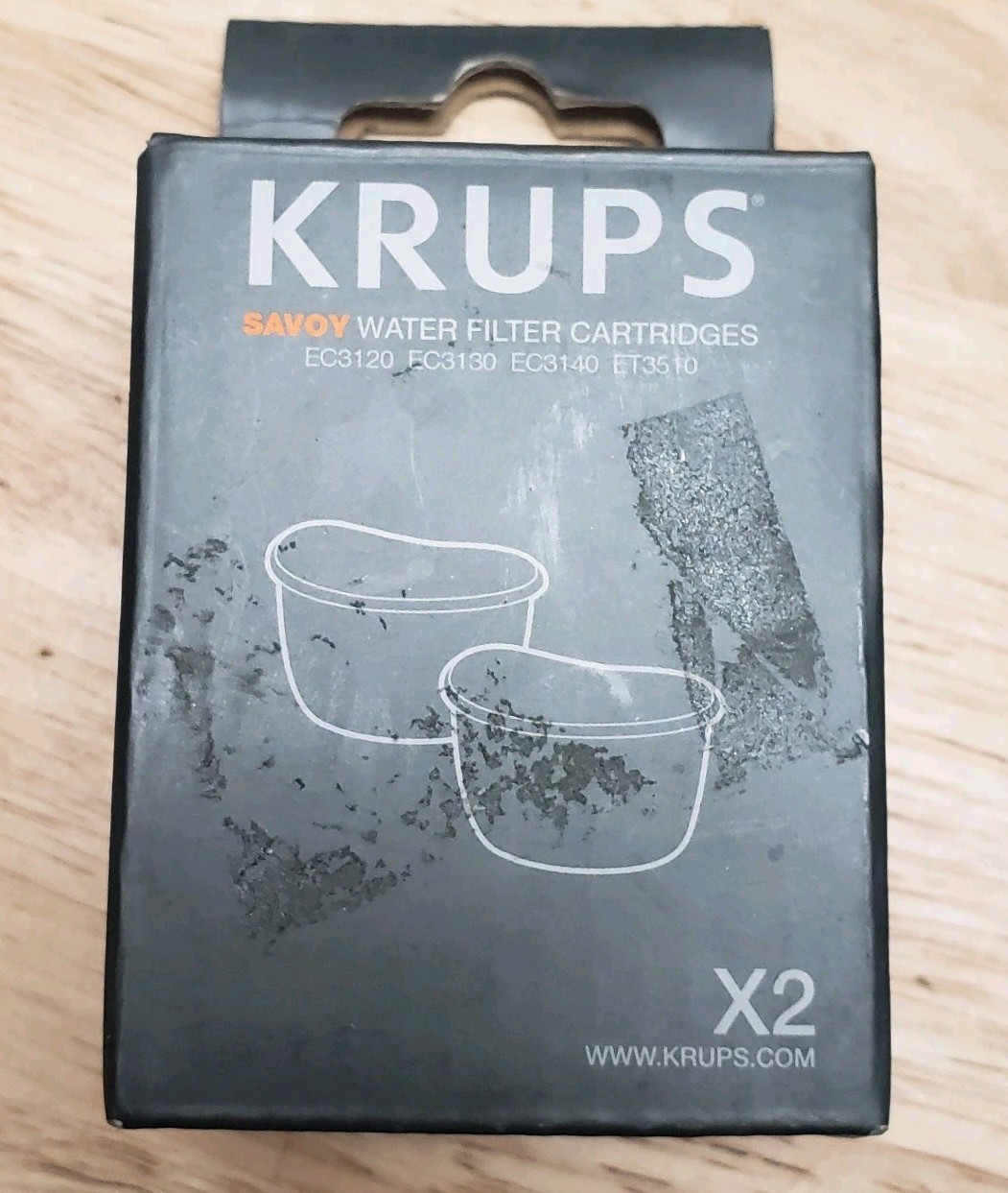 Krups Savoy Water Filter Cartridges XB312050 Set of 2 Individually Sealed NIB