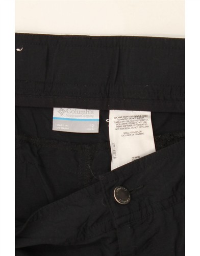 COLUMBIA Womens Straight Capri Cargo Trousers US 12 Large W34 L20 Black DF65 - Picture 3 of 3