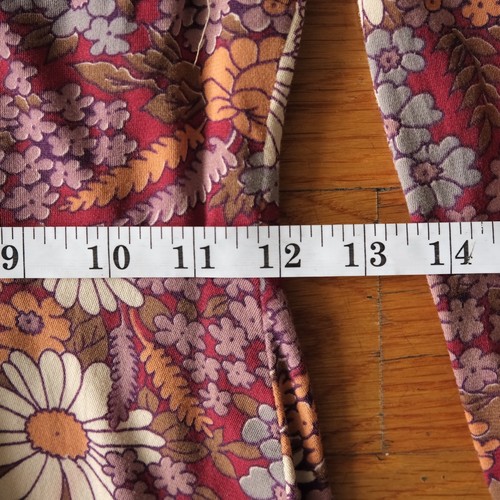 Vintage Maxi Dress Women Burgundy Floral Lace Trim 70s Style Small Boho Prairie, Size S, $75 - Photo 7