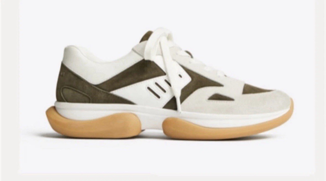 Tory Burch Sport bubble lace up Sneakers Women’s Ivory & Khaki Size 7.5 thumbnail 2