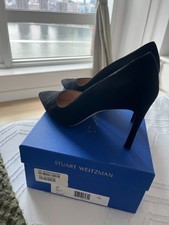 stuart weitzman ANNY black suede heels size 6.5