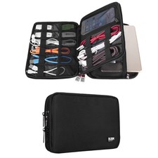 BUBM Double Layer Electronic Accessories Organizer, Travel Gadget Bag for Cab...