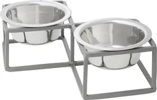 🐾 Frisco Diamond Dog & Cat Double Raised Bowl Diner – Small 2 Cup