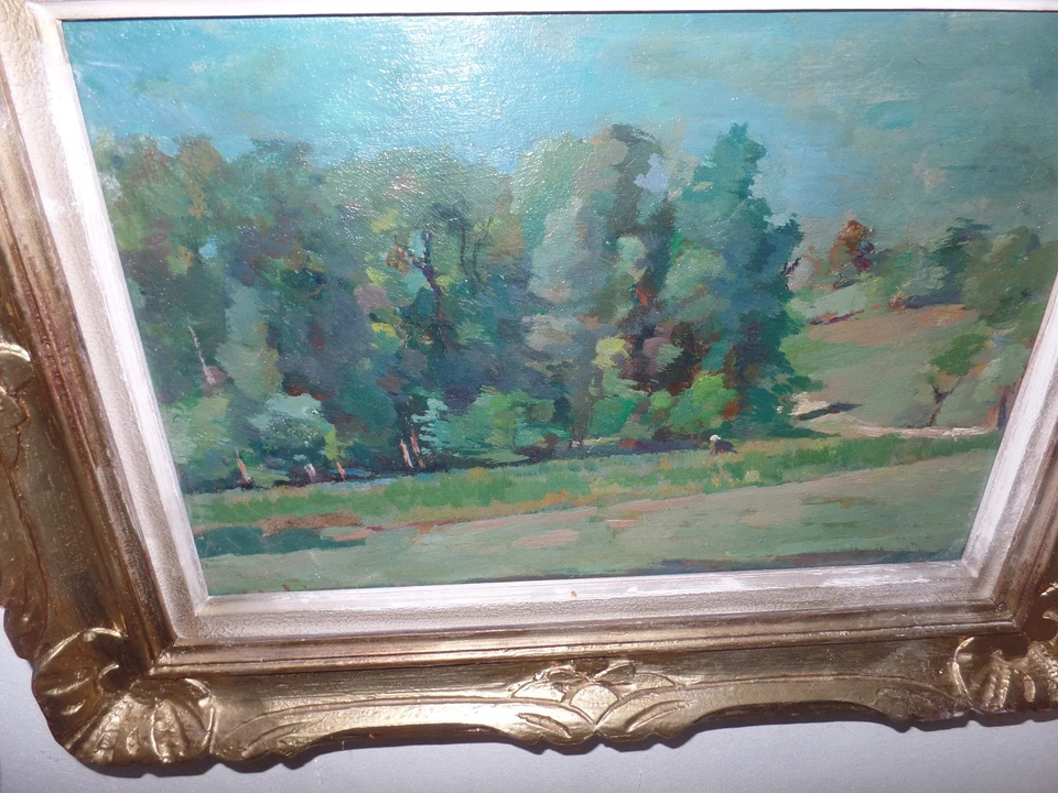robert breitwieser peintre alsacien alsace huile 36x25 5f huile sur carton hsc - Photo 1/4