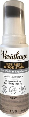 Varathane 368034 Less Mess Wood Stain and Applicator, 4 oz, Gray