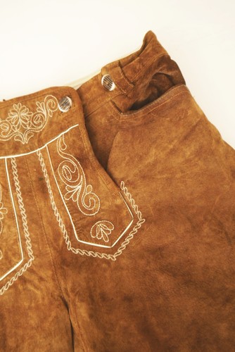 Kurze leichte Lederhose Landhaus C&A Oktoberfest Stickerei guter Zustand Gr.52 - Bild 9 von 10