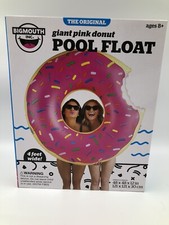 Bigmouth Giant Pink Donut Beach Pool Float Factory Sealed 4Feet Wide New  50