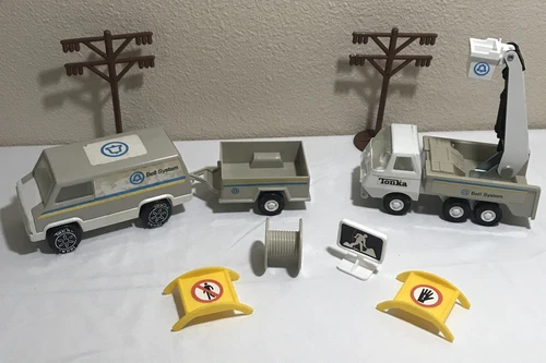 Vintage 1979 Tonka Truck Bell Telephone Toy Play Set Lot