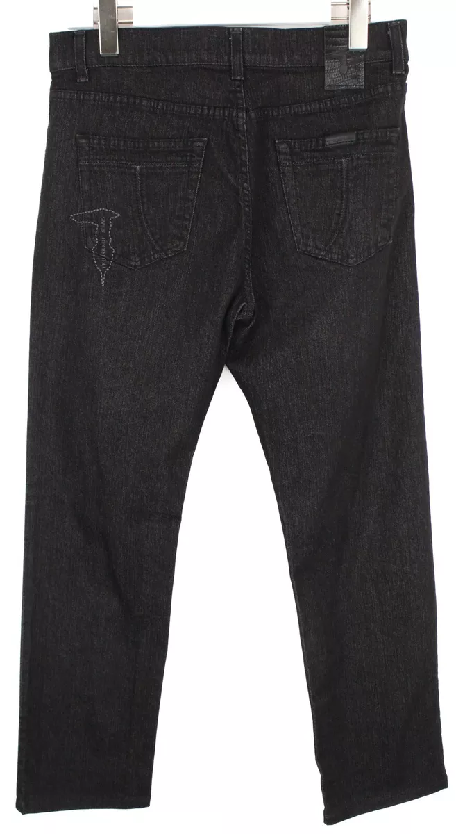 Trussardi Jeans 390 Hommes W32 Extensible Coupe Standard Logo